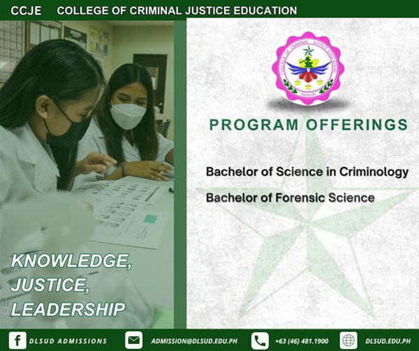 DLSUD COLLEGE OF CRIMINAL JUSTICE EDUCATION
