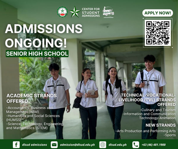 DLSUD SHS Enrollment 