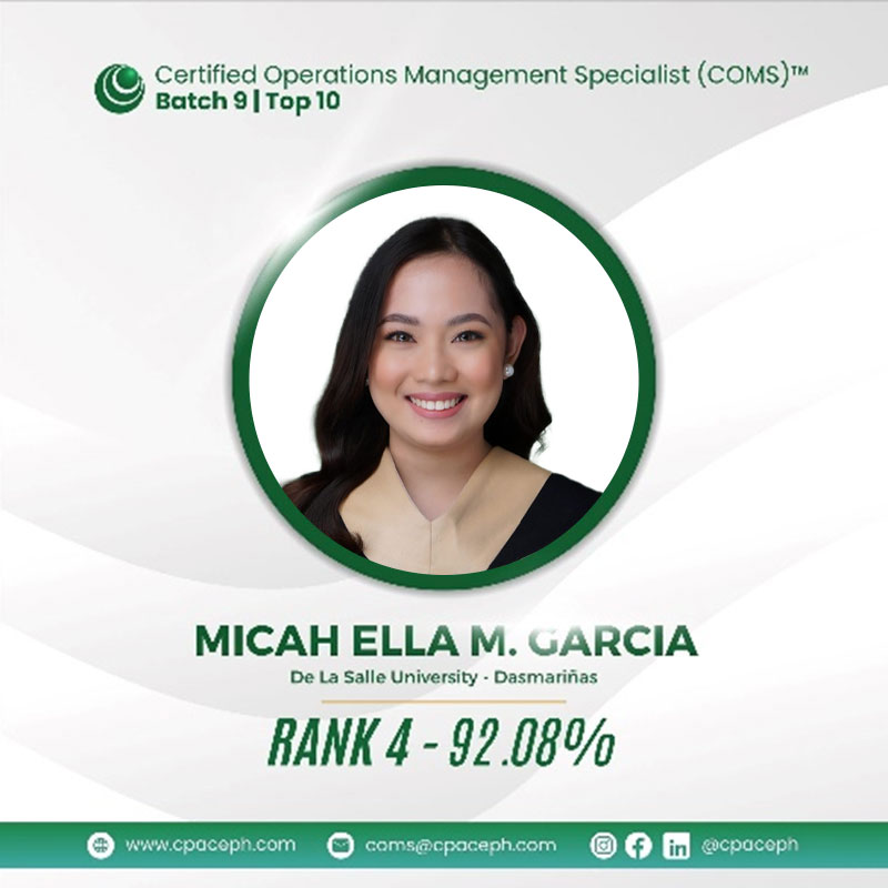 BSBA Graduates Dominate COMS Certification Exam