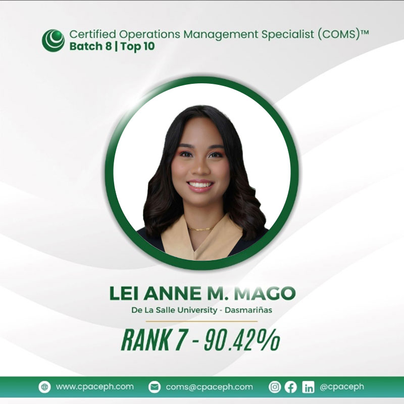 BSBA Graduates Dominate COMS Certification Exam