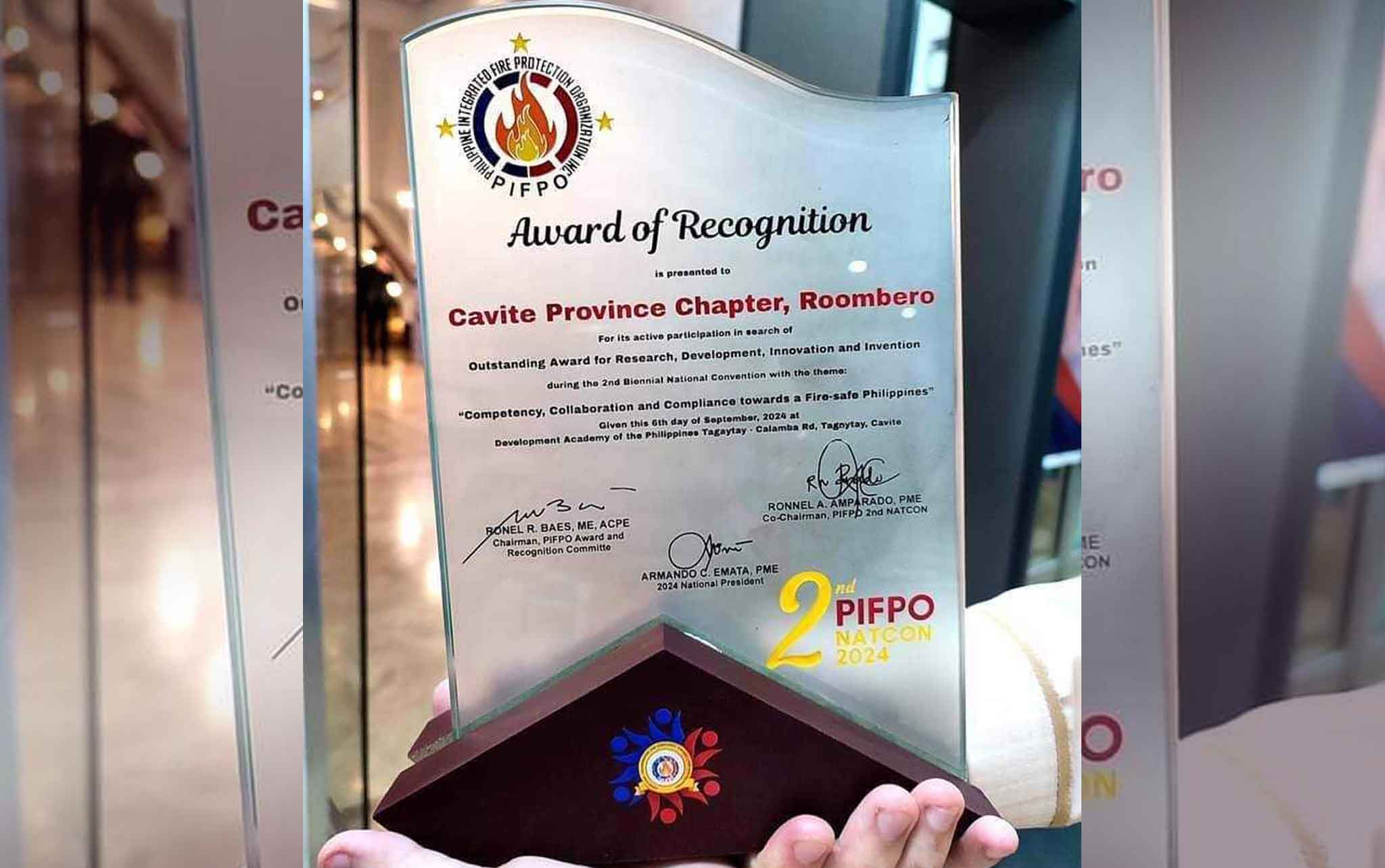 CPE students receive award for firefighting system