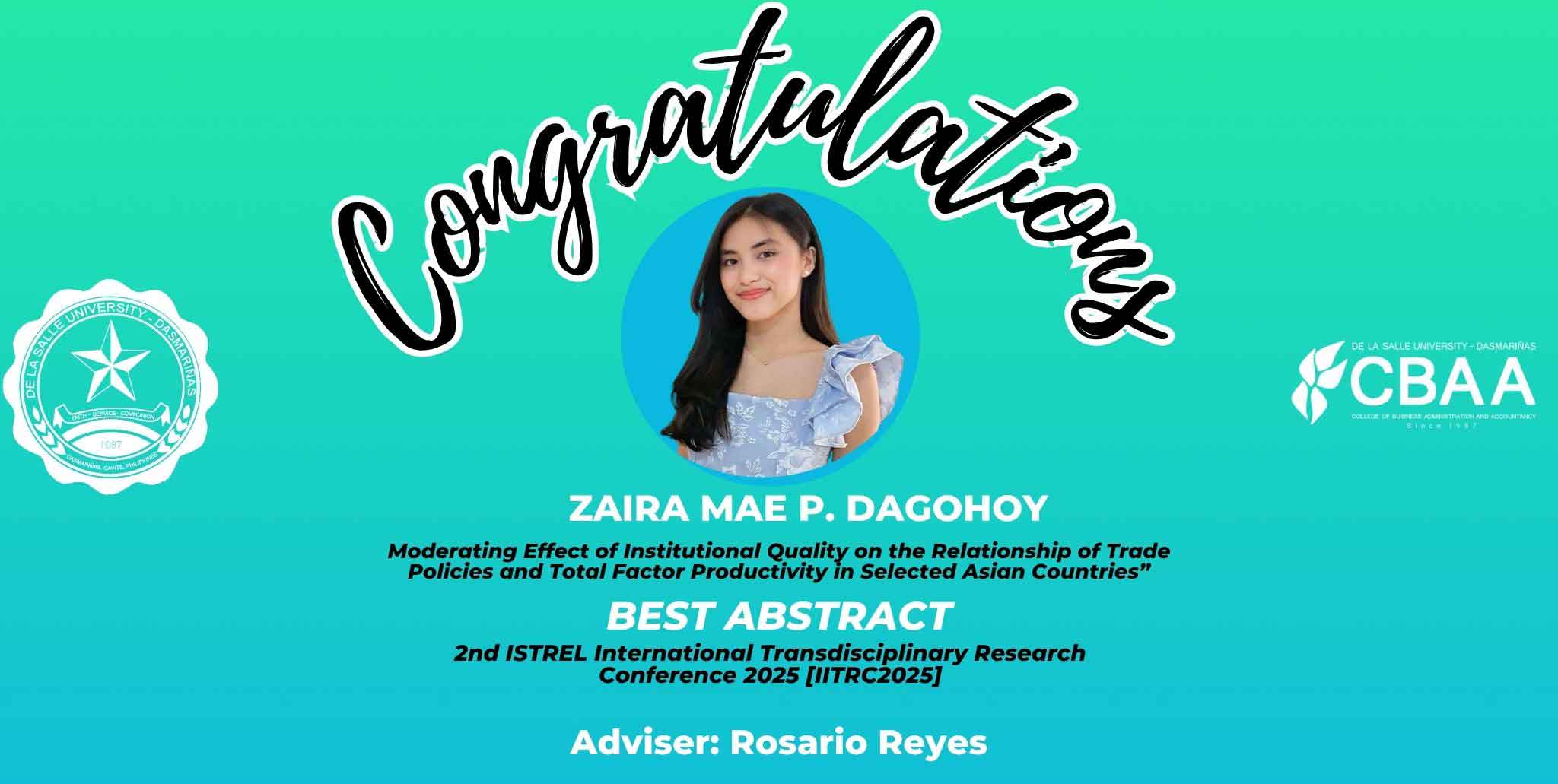 Lasallian Researchers from the Allied Business Department Win Top Awards in Prestigious Conferences 