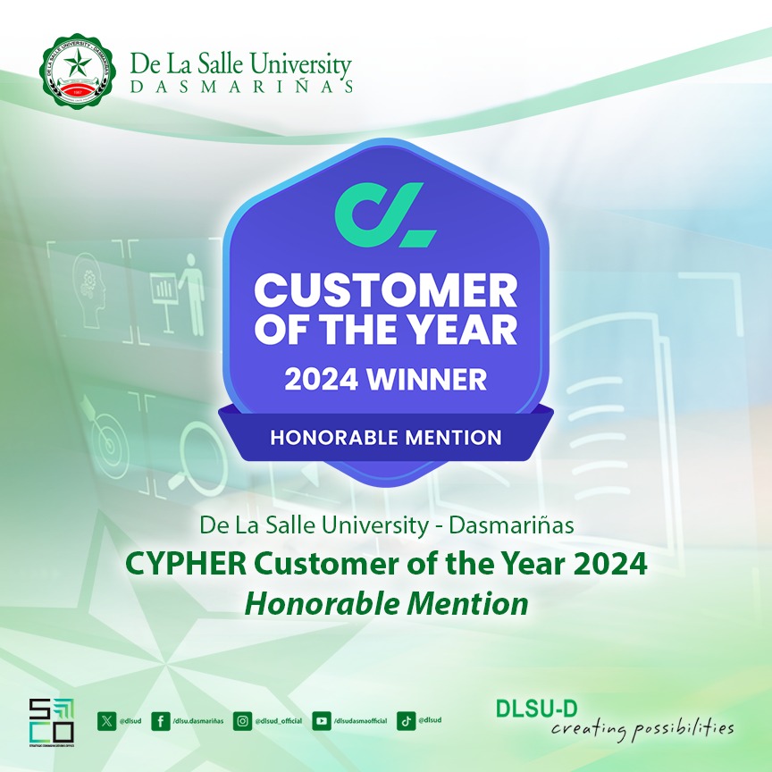 DLSU-D Recognized as 2024 CYPHER Customer of the Year