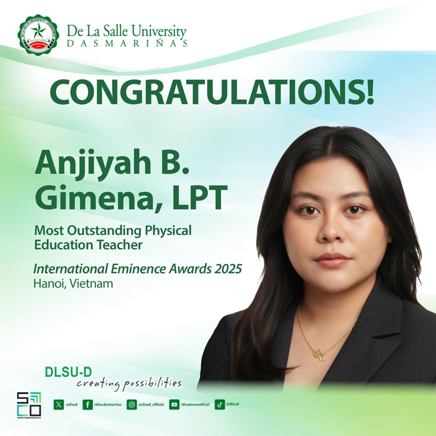 Lasallian is Outstanding PE Teacher at Int’l Eminence Awards