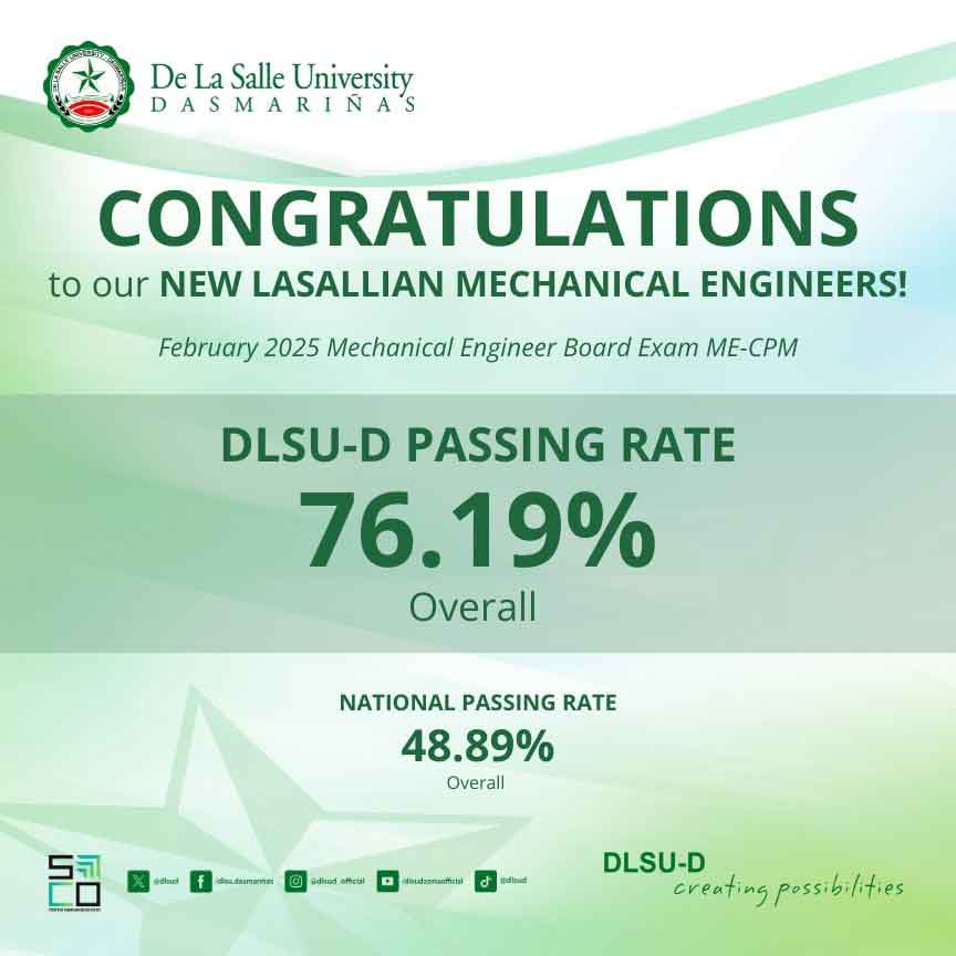 DLSU-D Celebrates New Mechanical Engineers