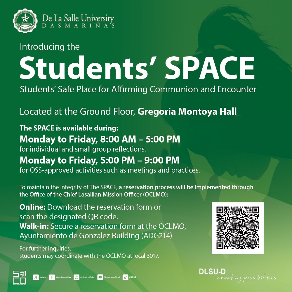 DLSU-D Opens Safe Space for Students 