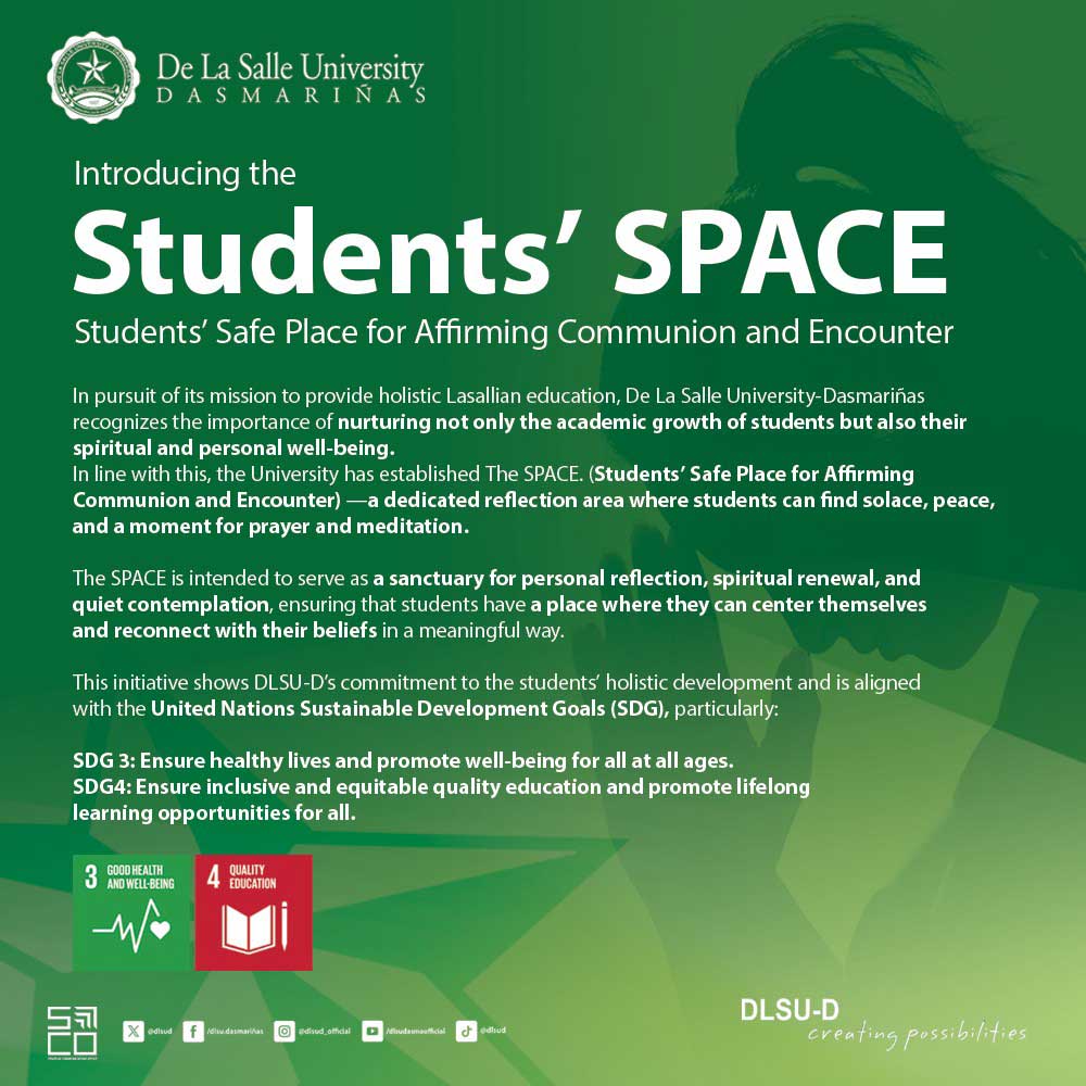 DLSU-D Opens Safe Space for Students