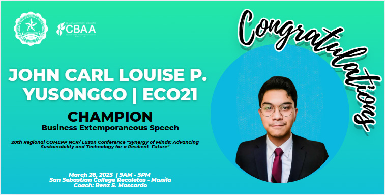 Economics Student Champion in Business Extemporaneous Speech