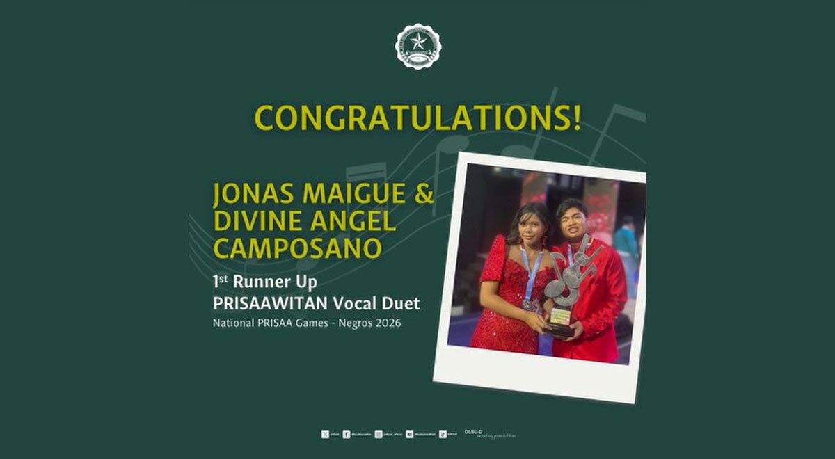 DLSU-D Duo Places 1st Runner-Up in PRISAA Nationals