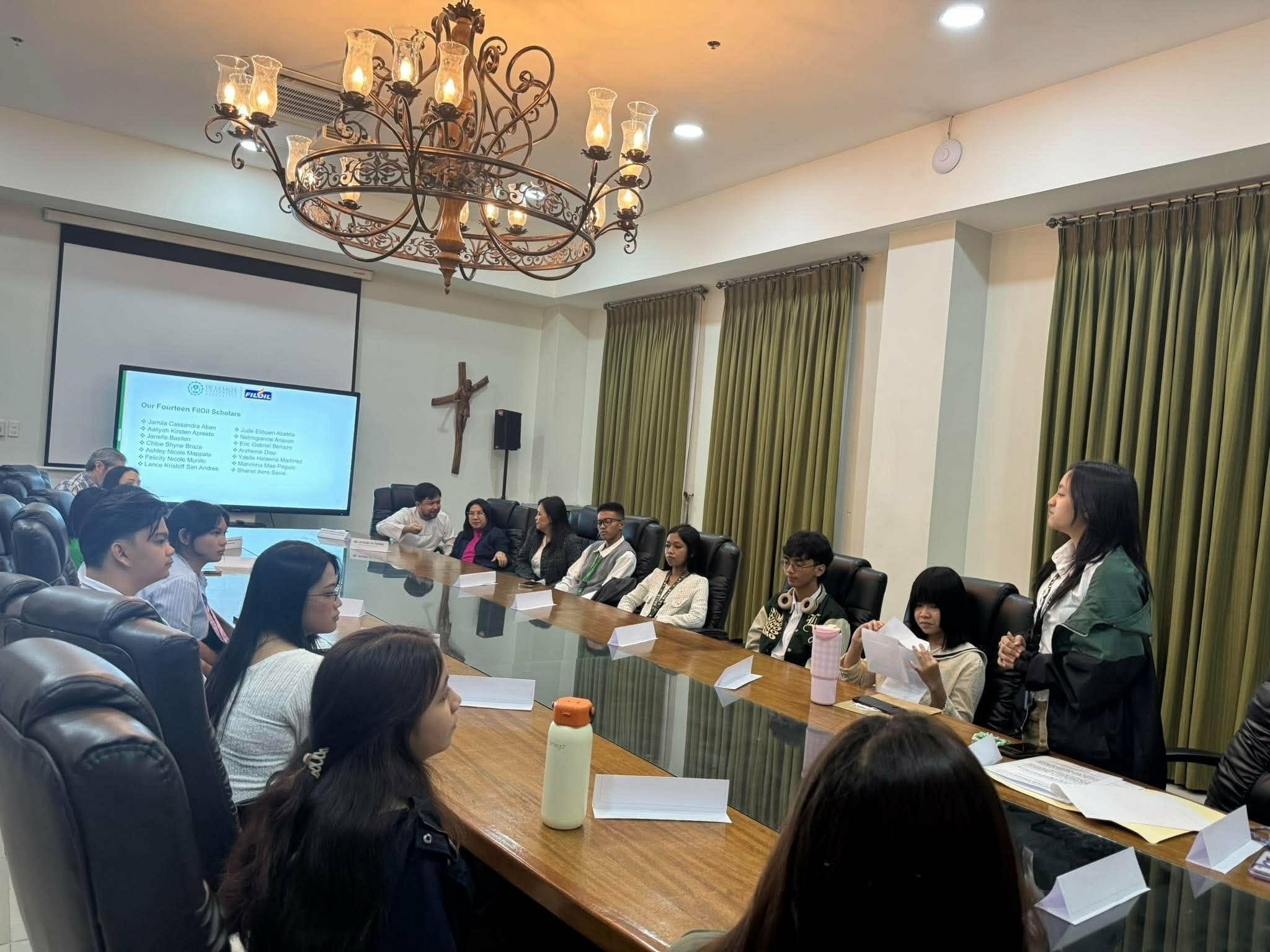 FILOIL Representatives Meet DLSU-D's First Batch of 14 Company Scholars