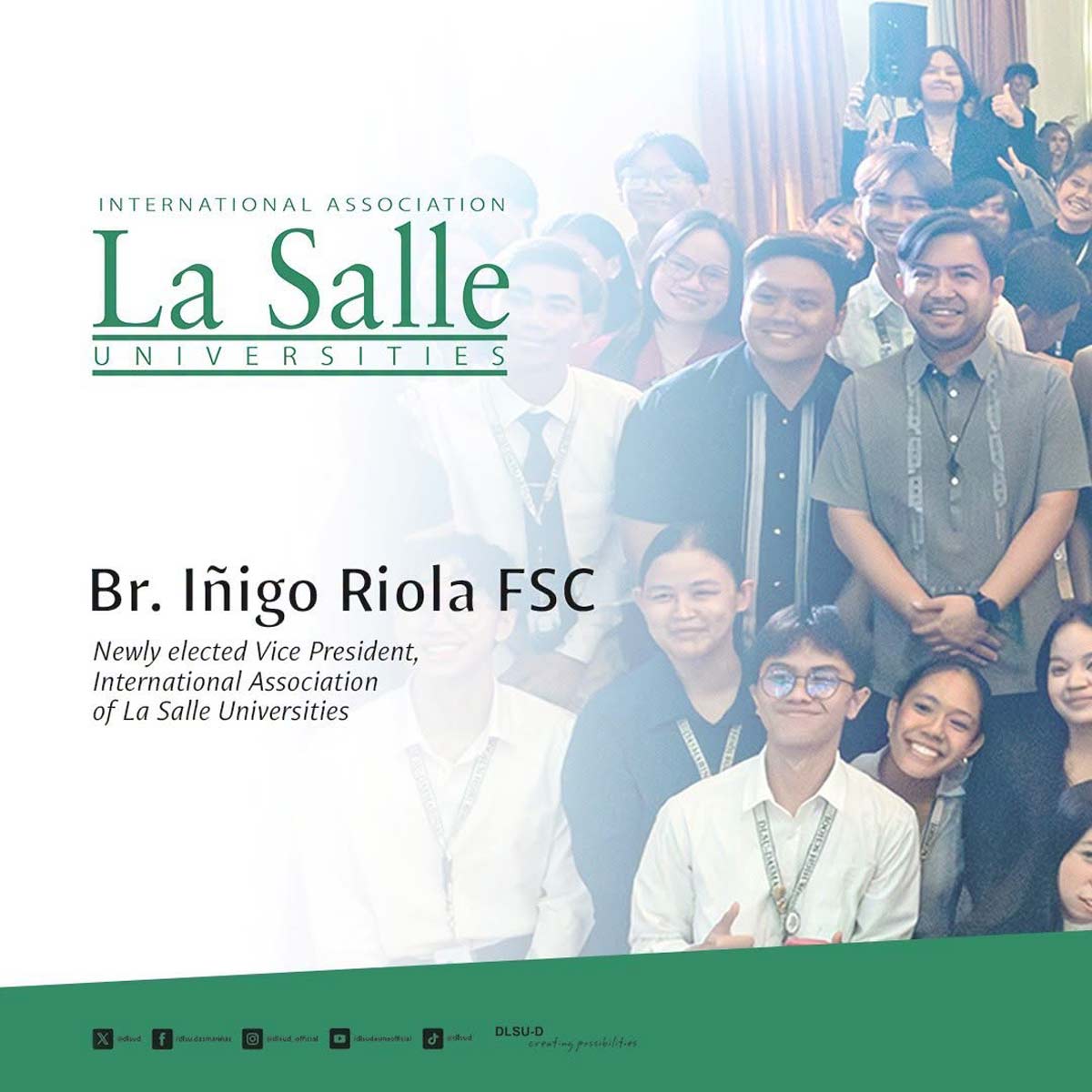 Br. Iñigo Riola FSC Elected IALU Vice President