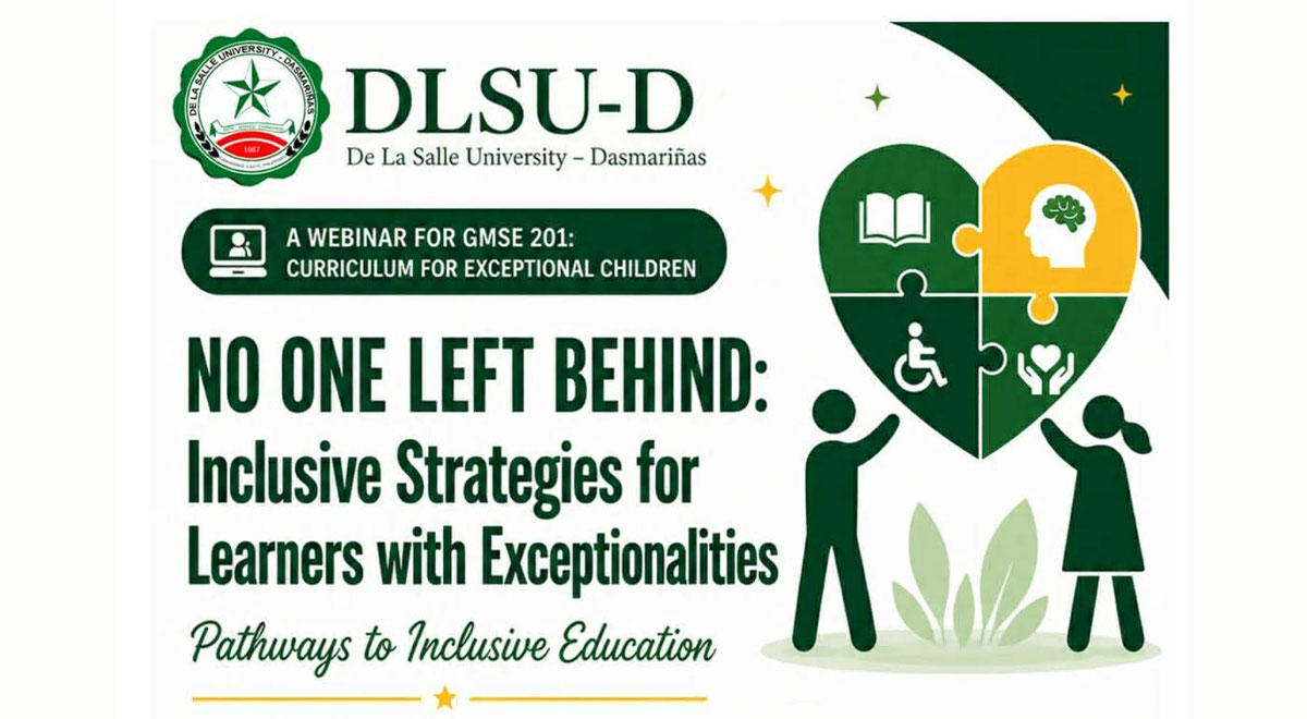 DLSU-D to Hold Webinar on Inclusive Education