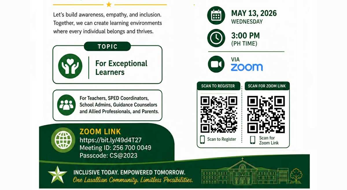 DLSU-D to Hold Webinar on Inclusive Education