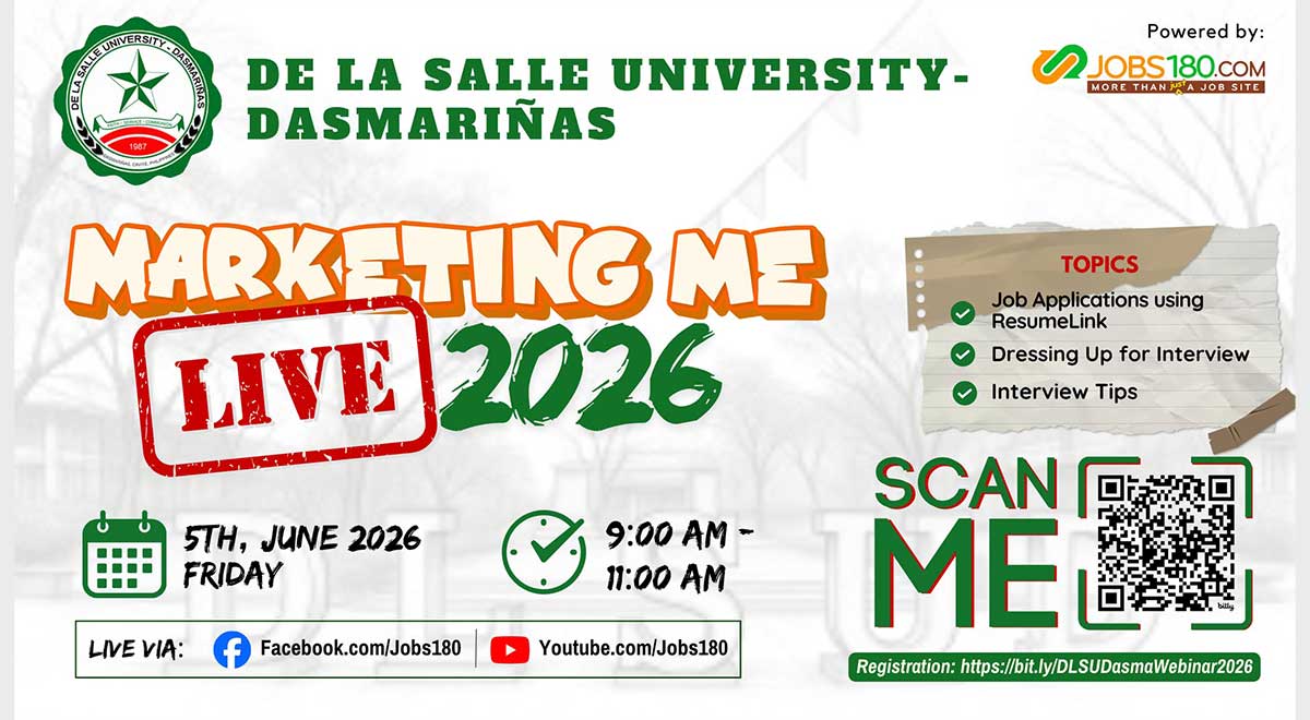 DLSU-D, Jobs180 Host Career Webinar