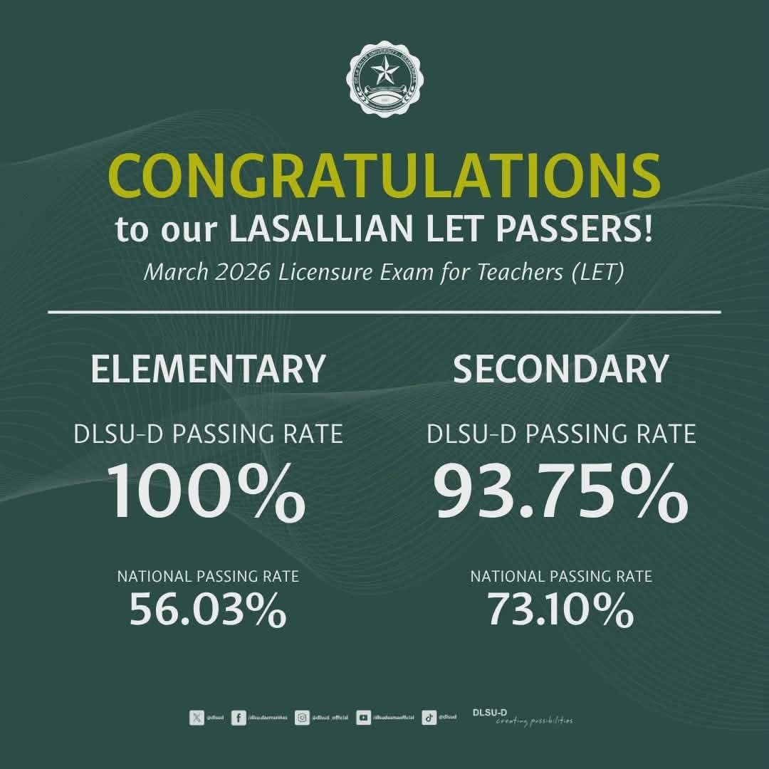 DLSU-D Celebrates March 2026 LET Passers 