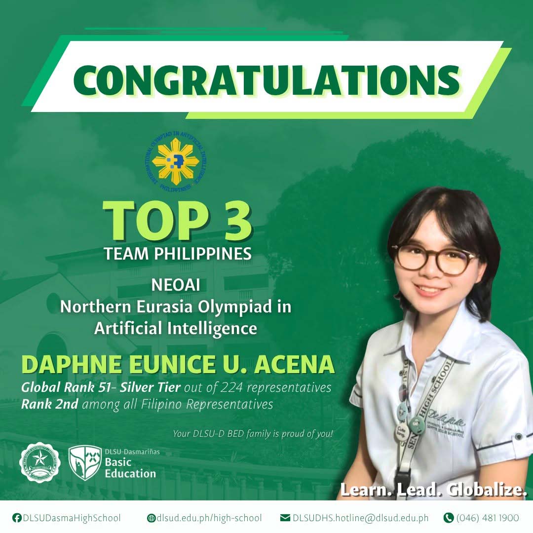 DLSU-D Student Earns Silver at AI Olympiad