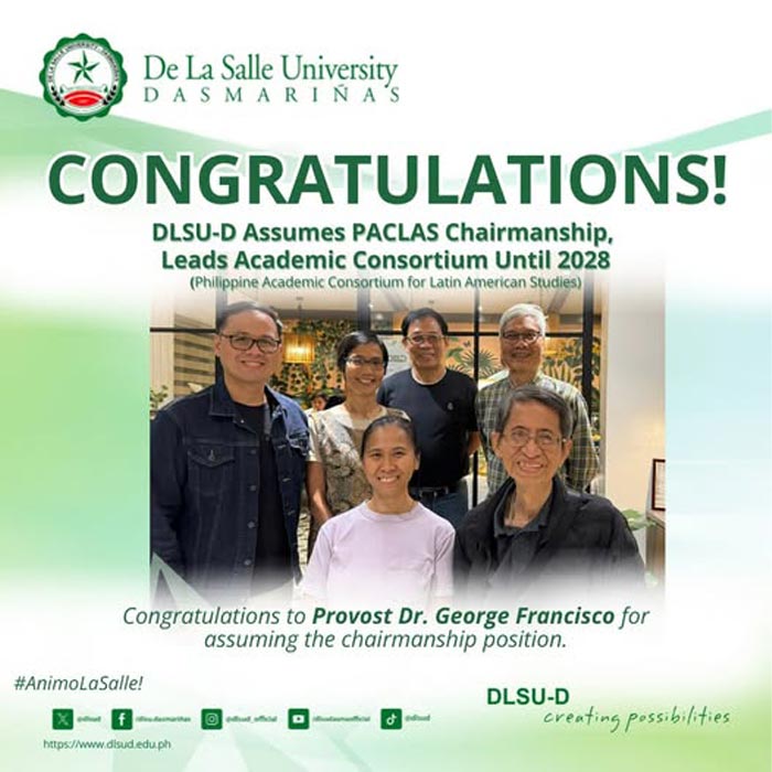 DLSU-D Elected as Chair of PACLAS Until 2028