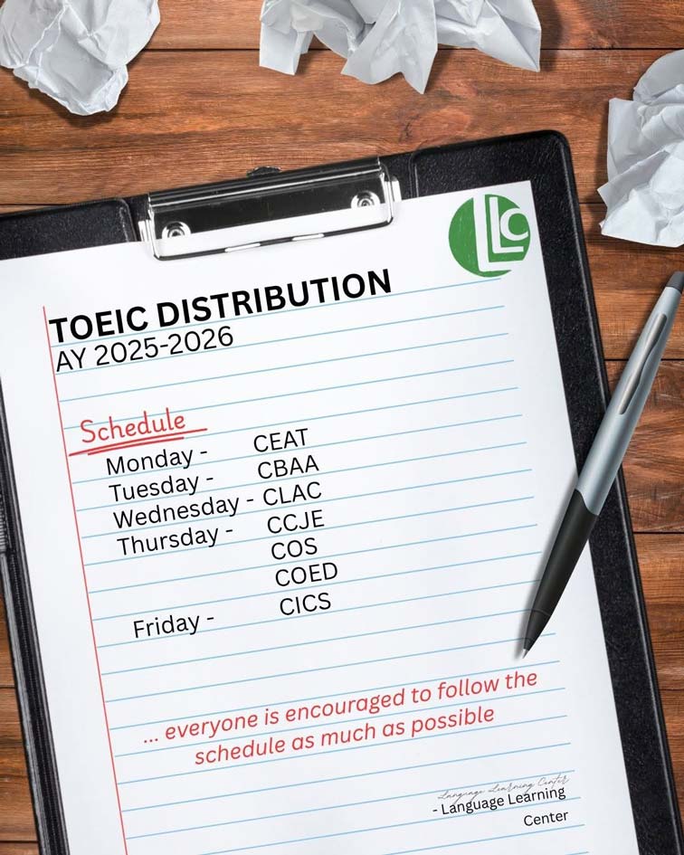 TOEIC Results Now Available at the LLC Office