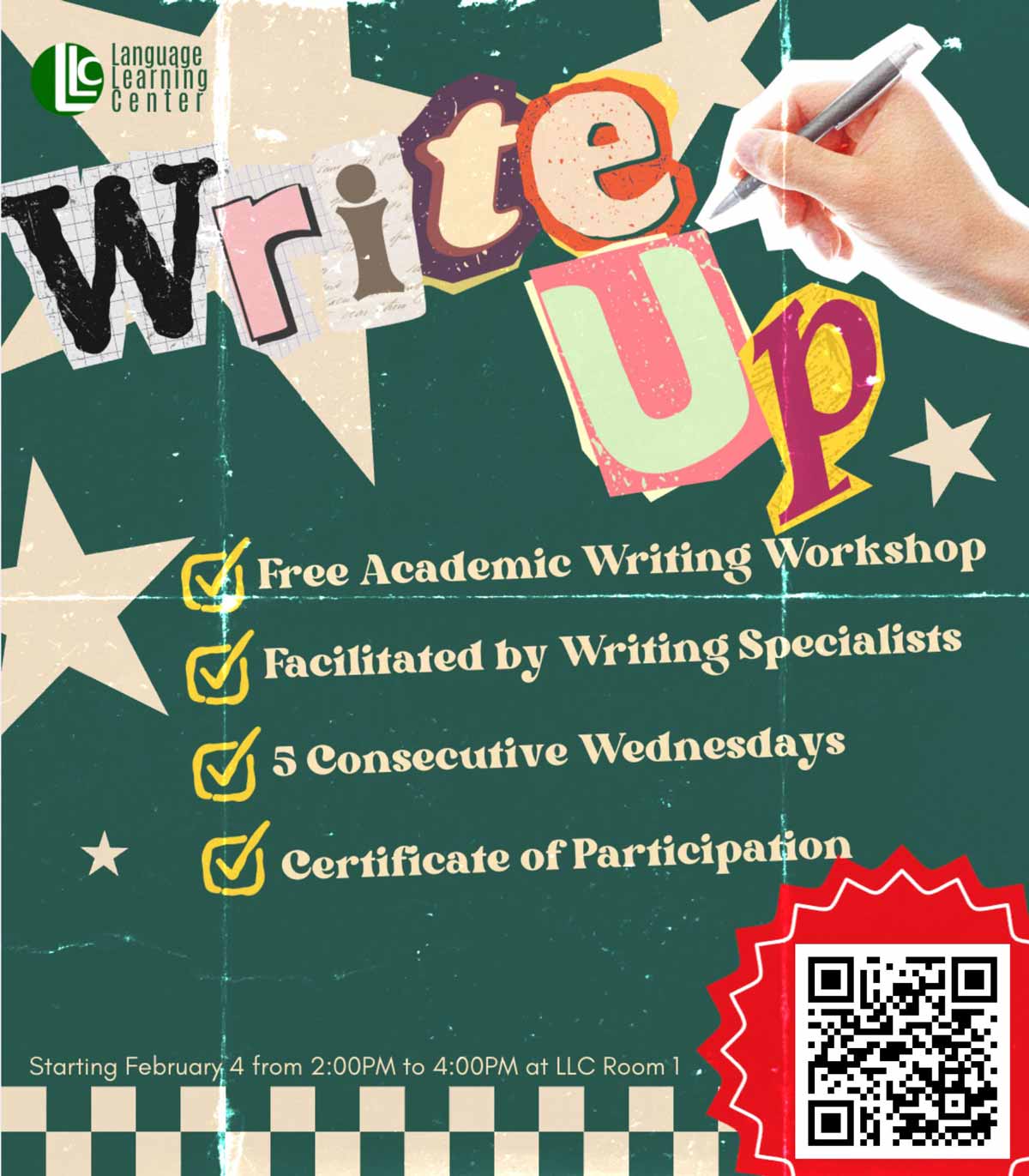Language Learning Center to Hold 5-Week Writing Workshop