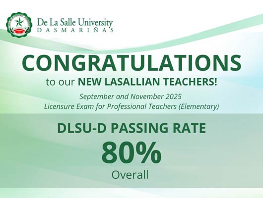DLSU-D Exceeds National Average in LET