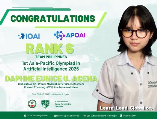DLSU-D Senior High School Student Wins Bronze at Asia-Pacific AI Olympiad
