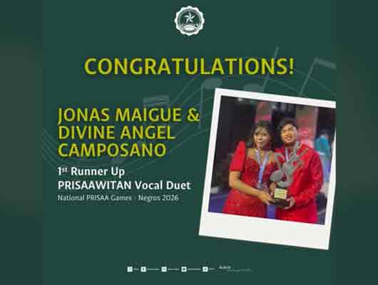 Duo Places 1st Runner-Up in PRISAA Nationals