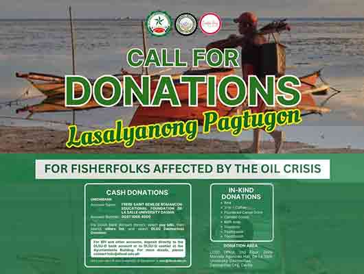 DLSU-D on Donation Drive for Cavite Fisherfolk