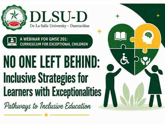 DLSU-D to Hold Webinar on Inclusive Education