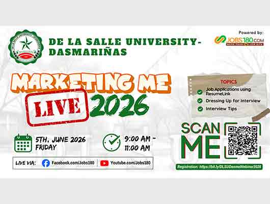 DLSU-D, Jobs180 Host Career Webinar
