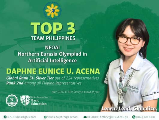DLSU-D Student Earns Silver at AI Olympiad