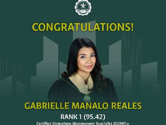 DLSU-D Honors COMS Topnotcher Gabrielle
