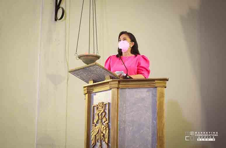 VP Leni visits DLSU-D campus
