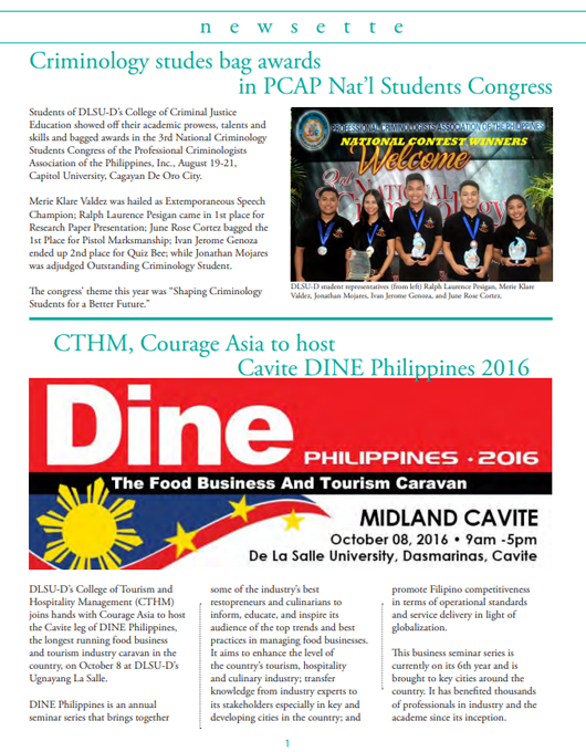 Criminology studes bag awards in PCAP Nat'l Students Congress