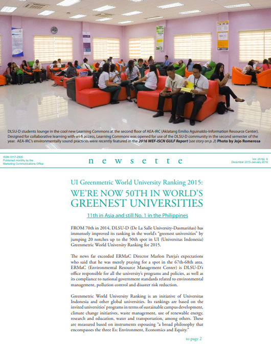 UI Greenmetric World University Ranking 2015